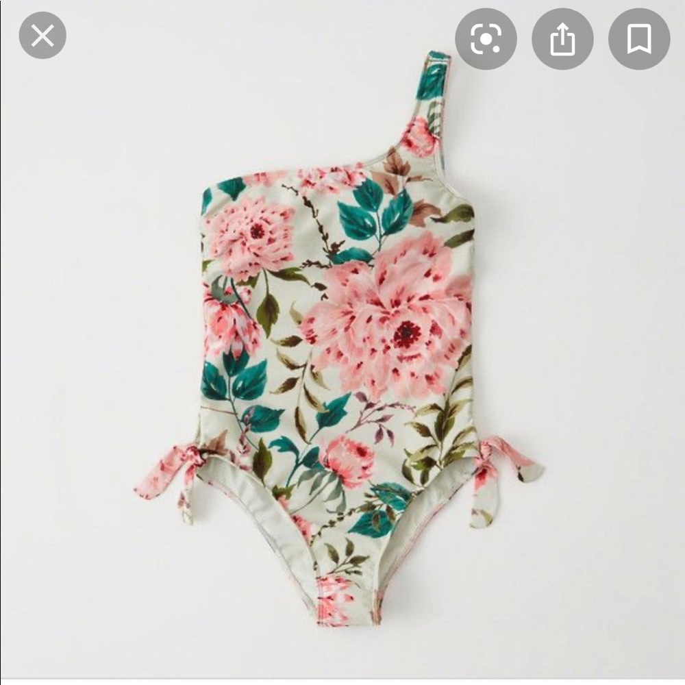 Abercrombie & Fitch Floral One Shoulder Swim sz. S